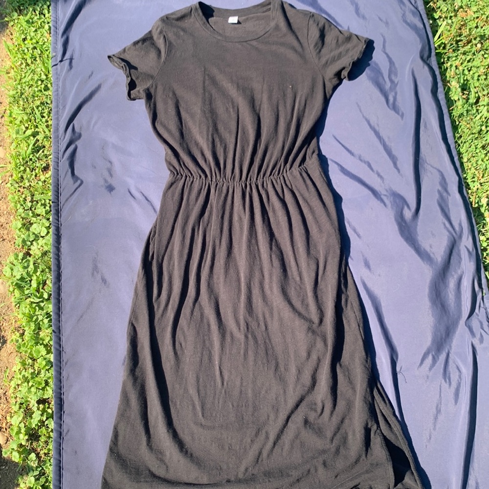Midi Black TShirt Dress